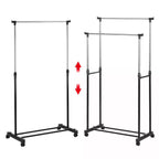 Metal Clothes Rail Storage Garment Shelf Hanging Display Stand Rack