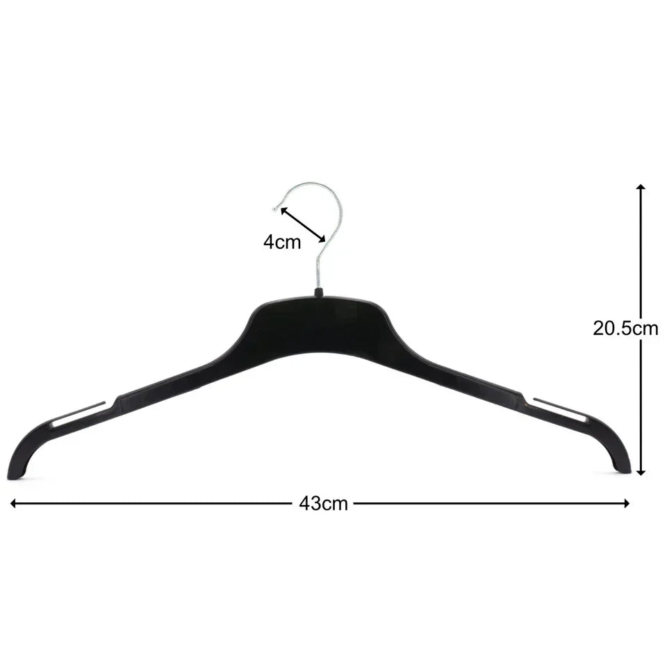 Strong Plastic Coat Clothes Hangers for Tops, Shirts, Dresses