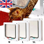 4 way Pet Door Locking Large Extra Large Dog Cat Flap Magnetic Door Frame