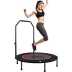 48in Foldable Fitness Trampoline Rebounder Indoor/Outdoor Body Exercise
