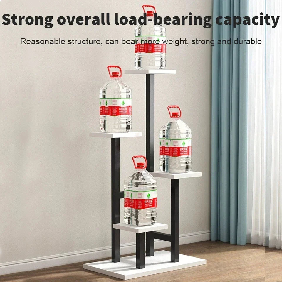 4 Tier Metal Plant Stand Indoor Outdoor Garden Flower Pot Shelf Display Rack UK