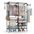 Heavy Duty iron Clothes Rail Stand Rack Storage Garment Shelf Hanging Display