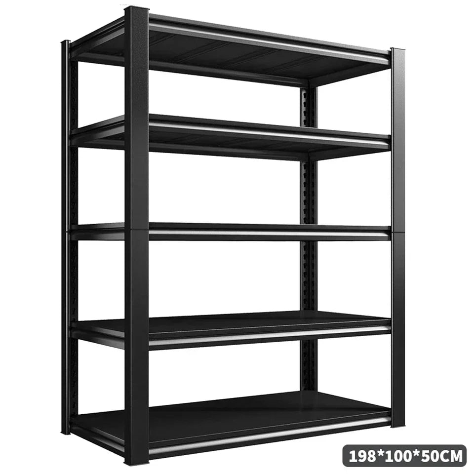 5 Tier Boltless Garage Storage Shelving Steel Racking Galvanised 198x100x50cm UK
