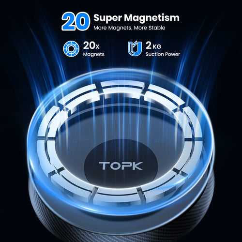 TOPK Magnetic Car Phone Holder for iPhone, Samsung & Xiaomi