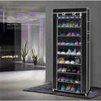 10 Tier Cabinet Storage Organiser Shoe Rack Stand Holds 27 Pairs Dustproof