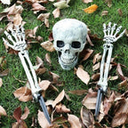 Skeleton Bones Prop Ground Breaking Scary Halloween Decoration Human Skull Party