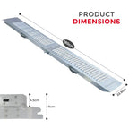 2X Foldable Loading Ramps 400KG 180Cm For Golf Buggy Lawnmower Quad Scooter