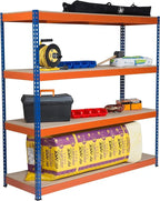 4/5 Tier Heavy Duty Warehouse Racking 180x180x60cm Garage Shelving Metal Shelf Unit