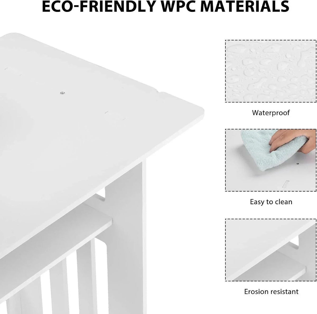White Small Bedside Table Nightstand Tea Coffee Table Nightstand Storage Shelf