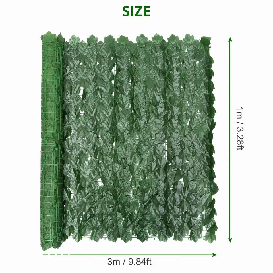 3M Artificial Garden Fence Hedge Ivy Leaf Wall Privacy Balcony Screening Trellis