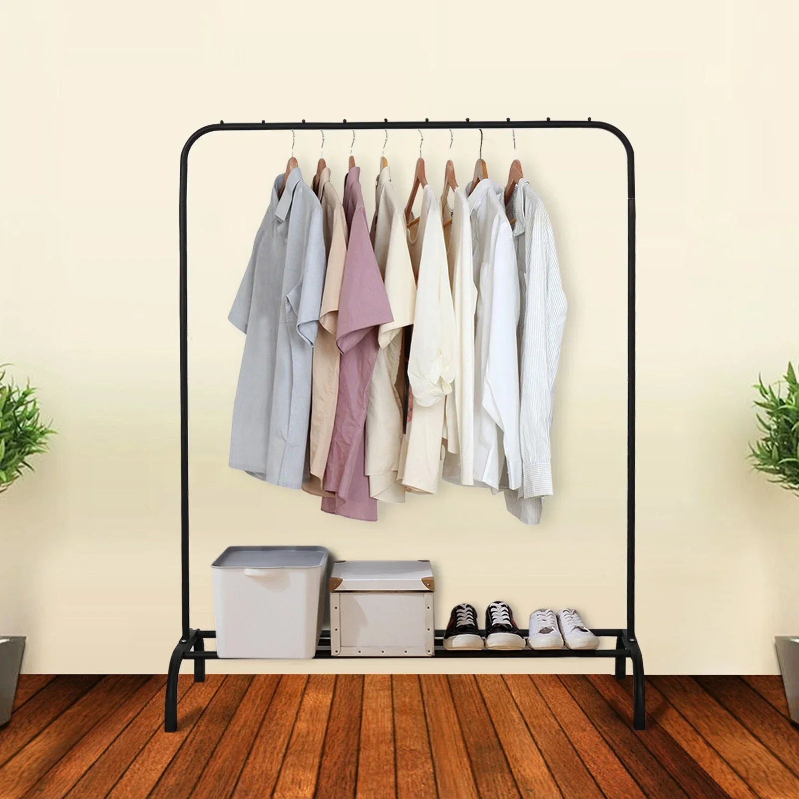 Heavy Duty Metal Clothes Rail Rack Garment Hanging Display Stand Storage Shelf