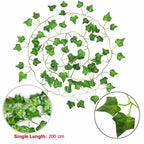 10x 2M Artificial Fake Ivy Hanging Plant Vine Leaf Greenery Garland Party Wedding Decor