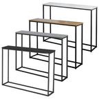 Wooden Free Standing Hallway Console Table Living Room Shelf Display Metal Legs