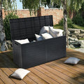 240L Large Outdoor Storage Box Garden Patio Plastic Chest Lid Container