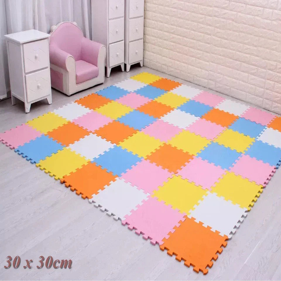 Large Eva Foam Mat Soft Floor Tiles Interlocking Play Kids Baby Mats Gym 30x30cm
