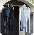 2x Hanging Grim Reaper Halloween Props – LED Eyes, Motion Activated