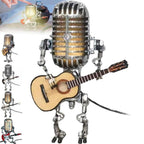 Retro Microphone Robot Desk Lamp LED Table Light Steampunk Ornament Decor Gifts