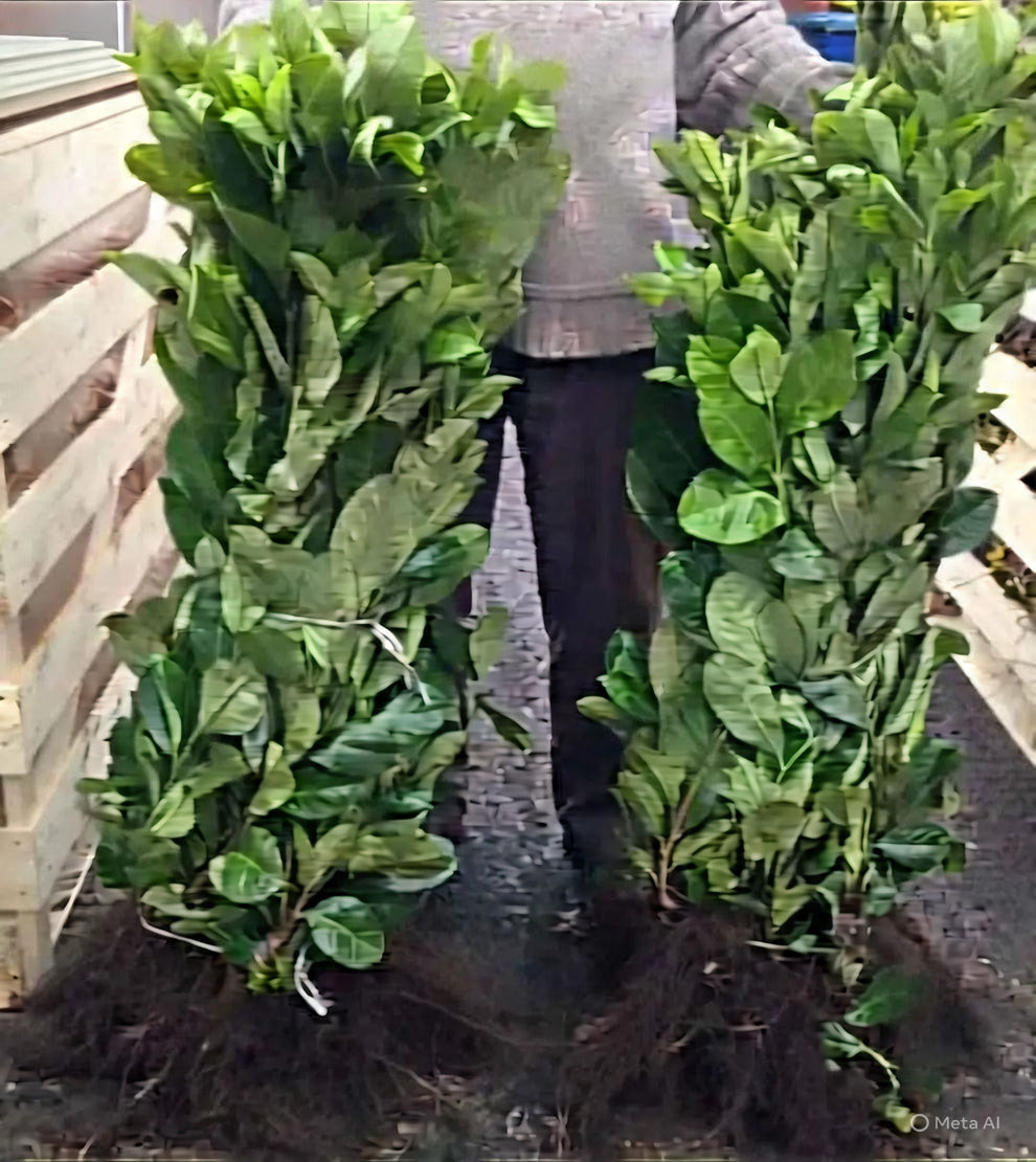 2-3ft Cherry Laurel Hedging Evergreen Plants Bare Root Multi Stem A+ Grade
