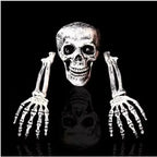 Skeleton Bones Prop Ground Breaking Scary Halloween Decoration Human Skull Party