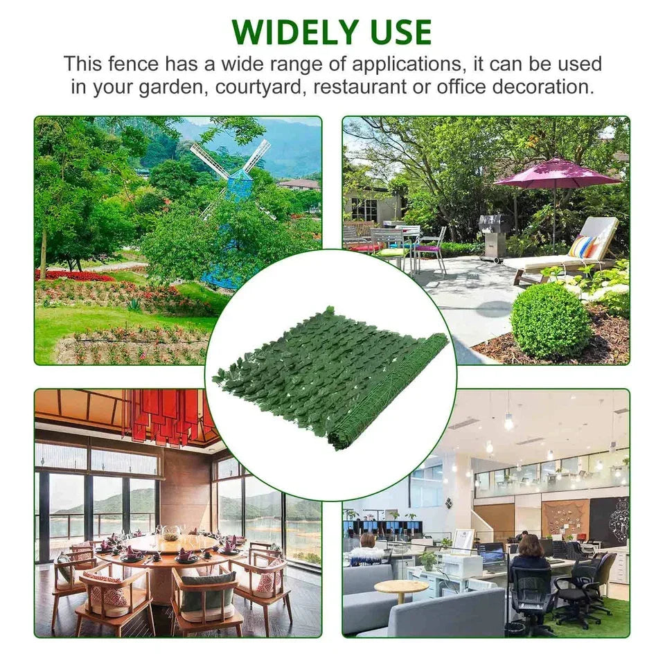 3M Artificial Garden Fence Hedge Ivy Leaf Wall Privacy Balcony Screening Trellis
