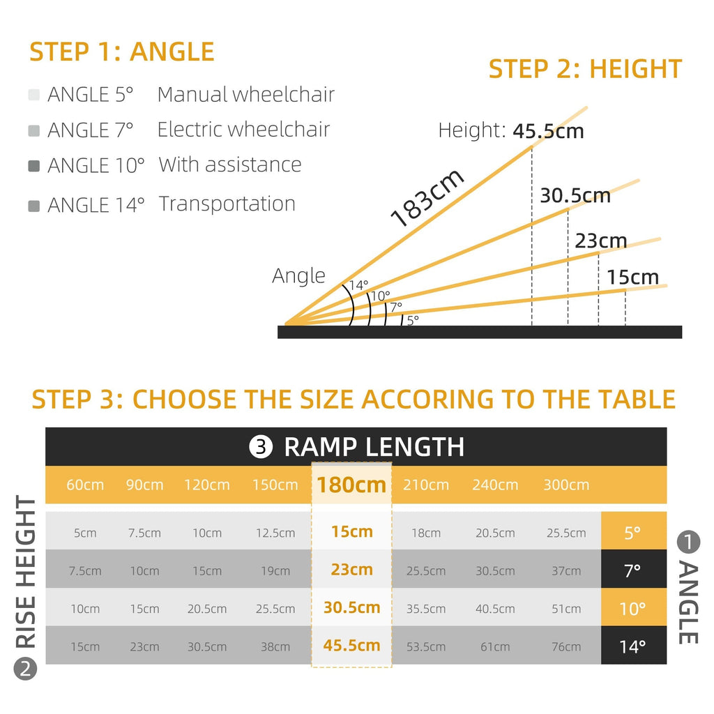 6ft Portable Folding Wheelchair Ramp