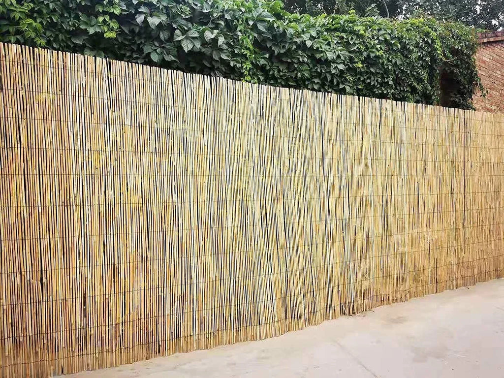 5M x 1.5M Natural Split Natural Peeled Reed Screening Fencing Panel Bamboo Fence Roll