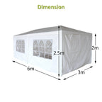3x6m Garden PE Gazebo Party Wedding Camping