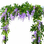 2X7FT Artificial Wisteria Vine Garland Foliage Flower Plant Trailing Home Decor