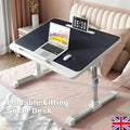 Folding Laptop Table Bed Tray Sofa Lap Desk Note book Stand Adjustable Height UK