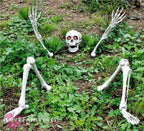 Ground Breaking Skeleton Prop Halloween Party Garden Decoration Bones
