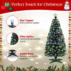 Christmas Tree Fibre Optic Artificial Colour Changing Xmas decor 4FT 5FT