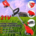 Electric Strimmer Grass Trimmer Weed Cutter Garden Edger 21V Cordless 2 Battery