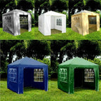 3x3m Gazebo With Sides Garden Marquee PE Awning Beach Tent