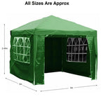 3x3m Gazebo With Sides Garden Marquee PE Awning Beach Tent