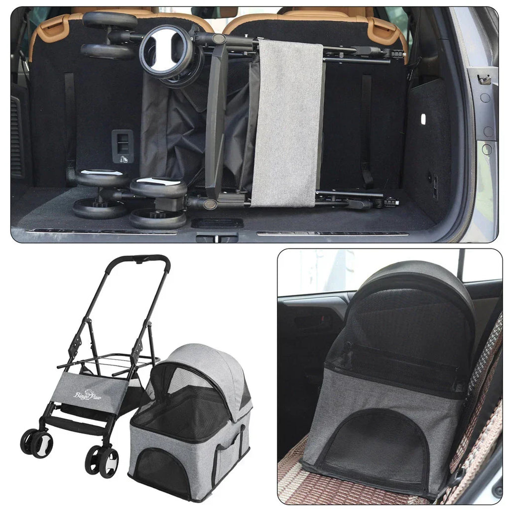 XXL Pet Stroller Pram Dog Carrier Trailer Stroller Travel Walk Carrier Load 30kg