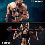 30kg Dumbbells Barbell Set with Connecting Rod