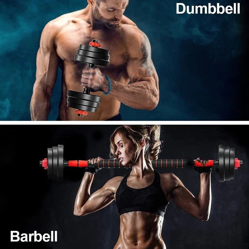 30kg Dumbbells Barbell Set with Connecting Rod