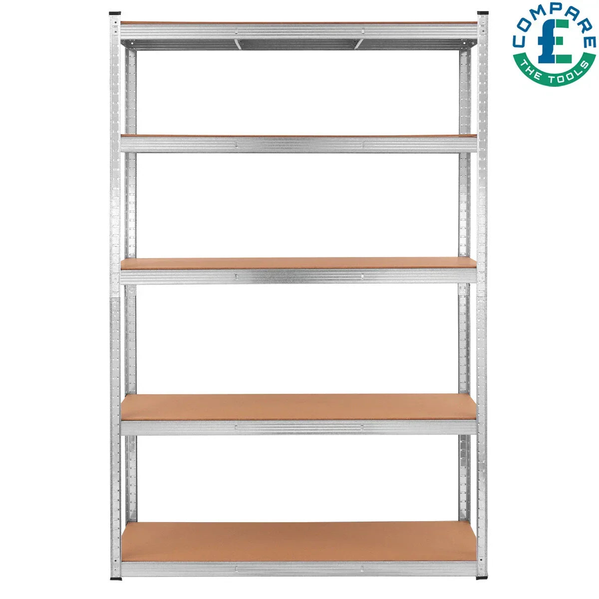 Boltless 5 Tier Racking Heavy Duty Garage Shelving Units 180x120x40