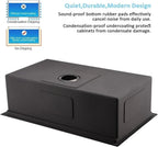 Single Bowl Workstation Sink Black Stainless Steel 50x45cm