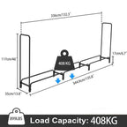 Outdoor Firewood Log Pile Rack Heavy Duty Wood Storage Organiser Holder Stand