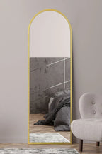 The Arcus New Extra Large Gold Framed Arched Mirror - 71" X 24" 180 x 60cm