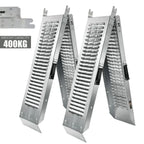 2X Foldable Loading Ramps 400KG 180Cm For Golf Buggy Lawnmower Quad Scooter