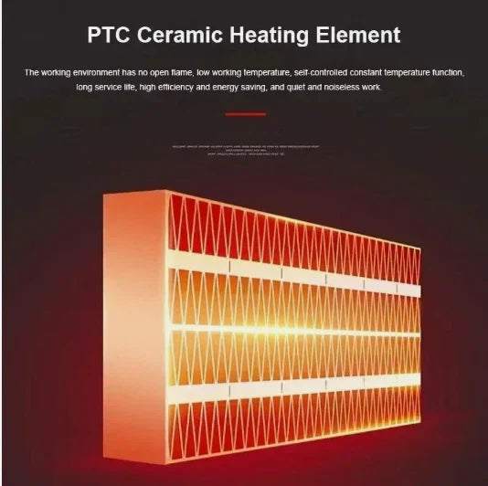 500W Mini Ceramic Wall Heater Room Radiator Warmer with Remote