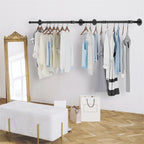 2X Super Strong Bearing Metal Pipe Clothes Rack Clothes Hanger Pole Garment Bar