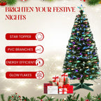Christmas Tree Fibre Optic Artificial Colour Changing Xmas decor 4FT 5FT