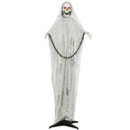 6' Halloween Animated Grim Reaper Skeleton, Glowing Eyes
