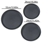 3Pcs Non-Stick Pizza Pan Carbon Steel Pizza Oven Tray Shallow Round Pizza Plate