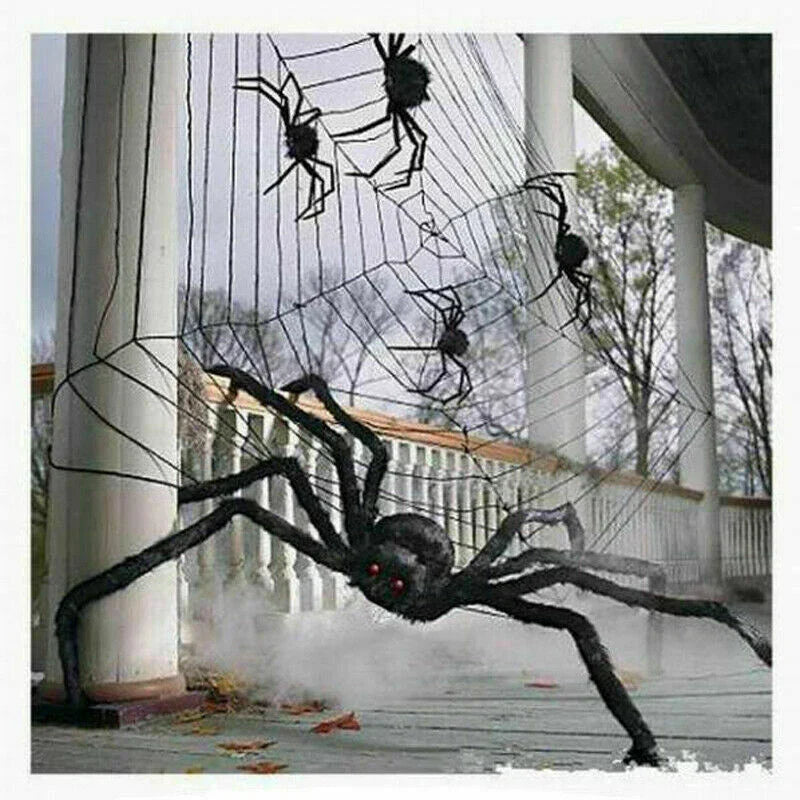 Large Halloween Big Giant Spider Indoor Outdoor Decoration Haunted House Prop