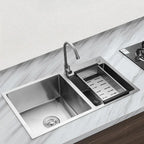 Double Bowl Stain less Steel Drop in Kitchen Sink Dish Washer Vegetable Sink