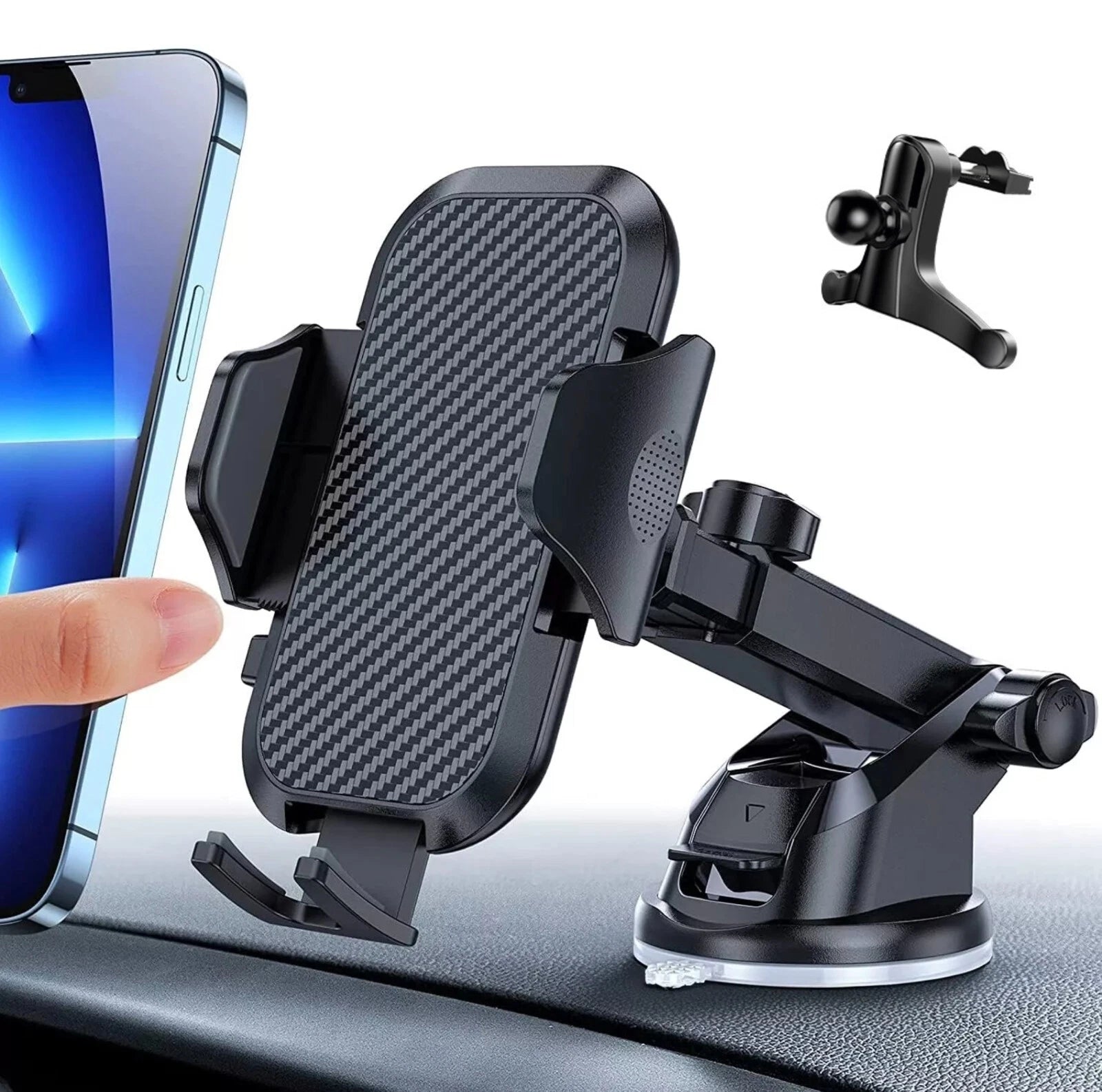 Universal Car Phone Holder Mount for iPhone & Android – Dashboard, Windscreen & Air Vent Mobile Stand